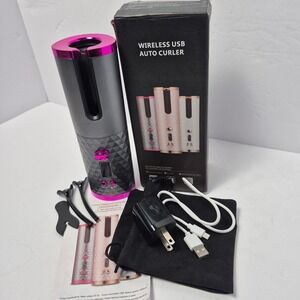 Wireless USB Auto Hair Curler SL-886 Cordless Ceramic Curling Iron LCD